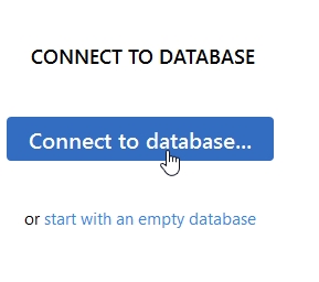 Screenshot of the Connect to database button.